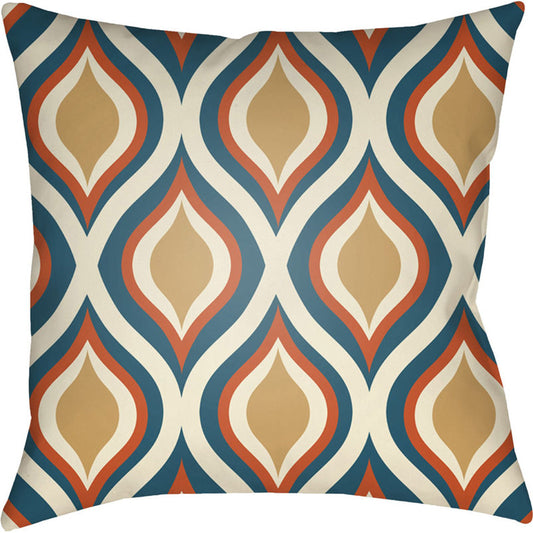 Moderne Indoor/Outdoor Pillow by Livabliss. Made from front: 100% polyester, back: 100% polyester in a modern style.