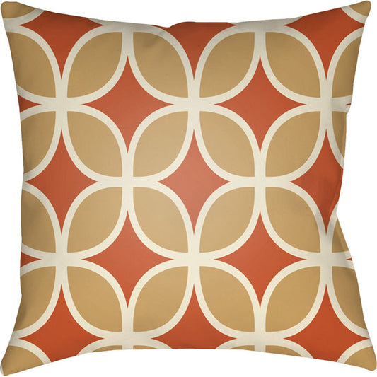 Moderne Indoor/Outdoor Pillow by Livabliss. Made from front: 100% polyester, back: 100% polyester in a modern style.