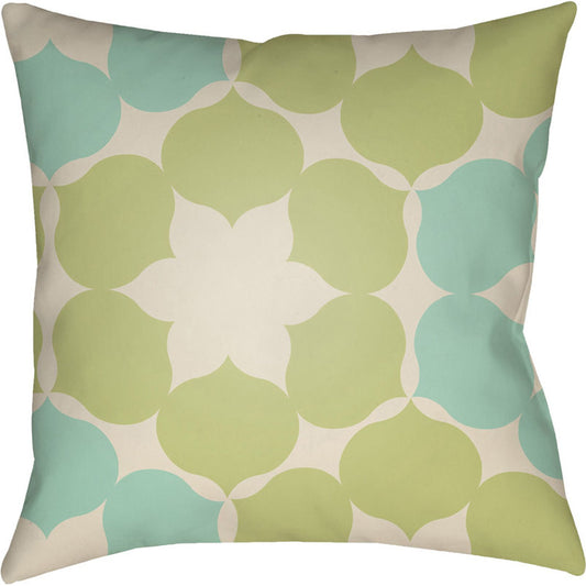 Moderne Indoor/Outdoor Pillow by Livabliss. Made from front: 100% polyester, back: 100% polyester in a modern style.