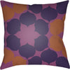 Burnt Orange, Bright Purple, Violet / 18" x 18"