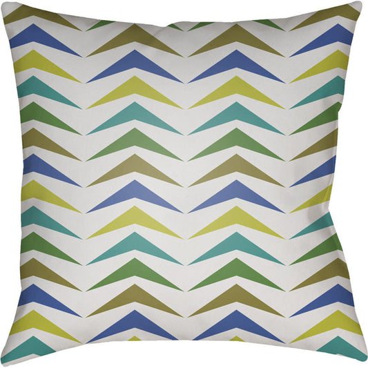 Moderne Indoor/Outdoor Pillow by Livabliss. Made from front: 100% polyester, back: 100% polyester in a modern style.