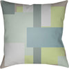 Light Gray, Aqua, Mint, Lime / 18" x 18"