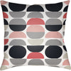 Medium Gray, White, Bright Pink, Pale Pink, Navy / 18" x 18"