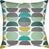Medium Gray, White, Mustard, Emerald, Mint / 18" x 18"