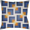 Saffron, Ivory, Bright Orange, Dark Blue / 20" x 20"