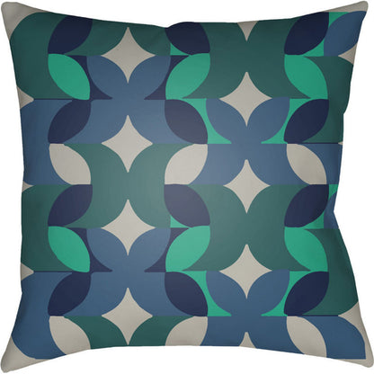Moderne Indoor/Outdoor Pillow by Livabliss. Made from front: 100% polyester, back: 100% polyester in a modern style.