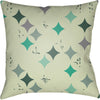 Sea Foam, Medium Gray, Sage, Dark Green, Emerald / 18" x 18"