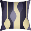 Navy, Taupe, Butter, Dark Blue, Violet / 18" x 18"