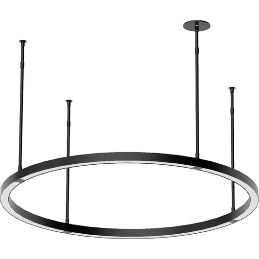Stagger Ring Chandelier by Visual Comfort & Co.. Made from aluminum, stainless steel or brass in a unique style.