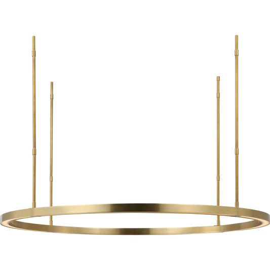 Stagger Ring Chandelier by Visual Comfort & Co.. Made from aluminum, stainless steel or brass in a unique style.