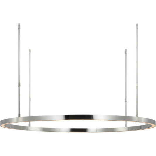 Stagger Ring Chandelier by Visual Comfort & Co.. Made from aluminum, stainless steel or brass in a unique style.