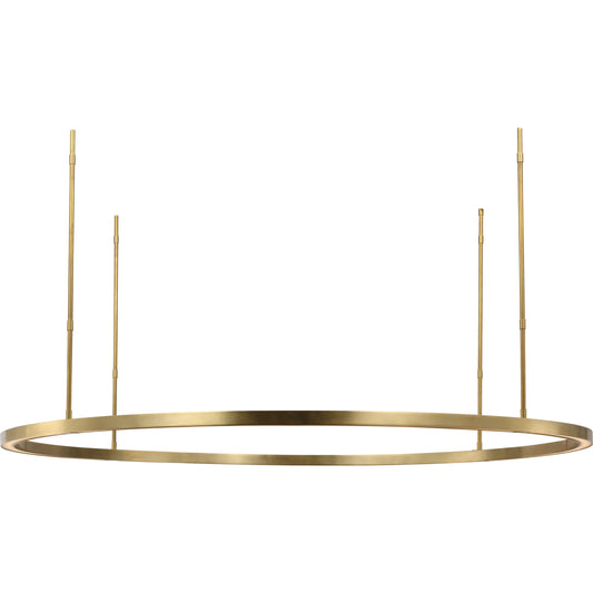 Stagger Ring Chandelier by Visual Comfort & Co.. Made from aluminum, stainless steel or brass in a unique style.