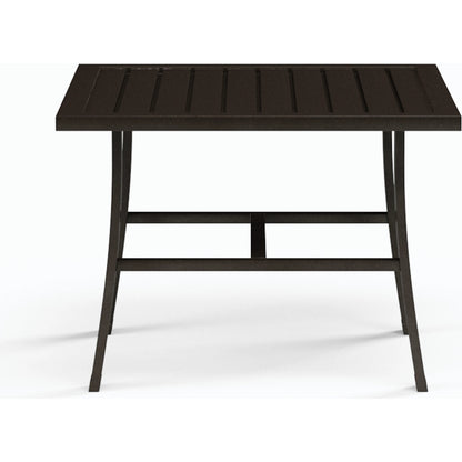 La Outdoor Jolla End Table by Sunset West in espresso. Made from aluminum in a modern style.