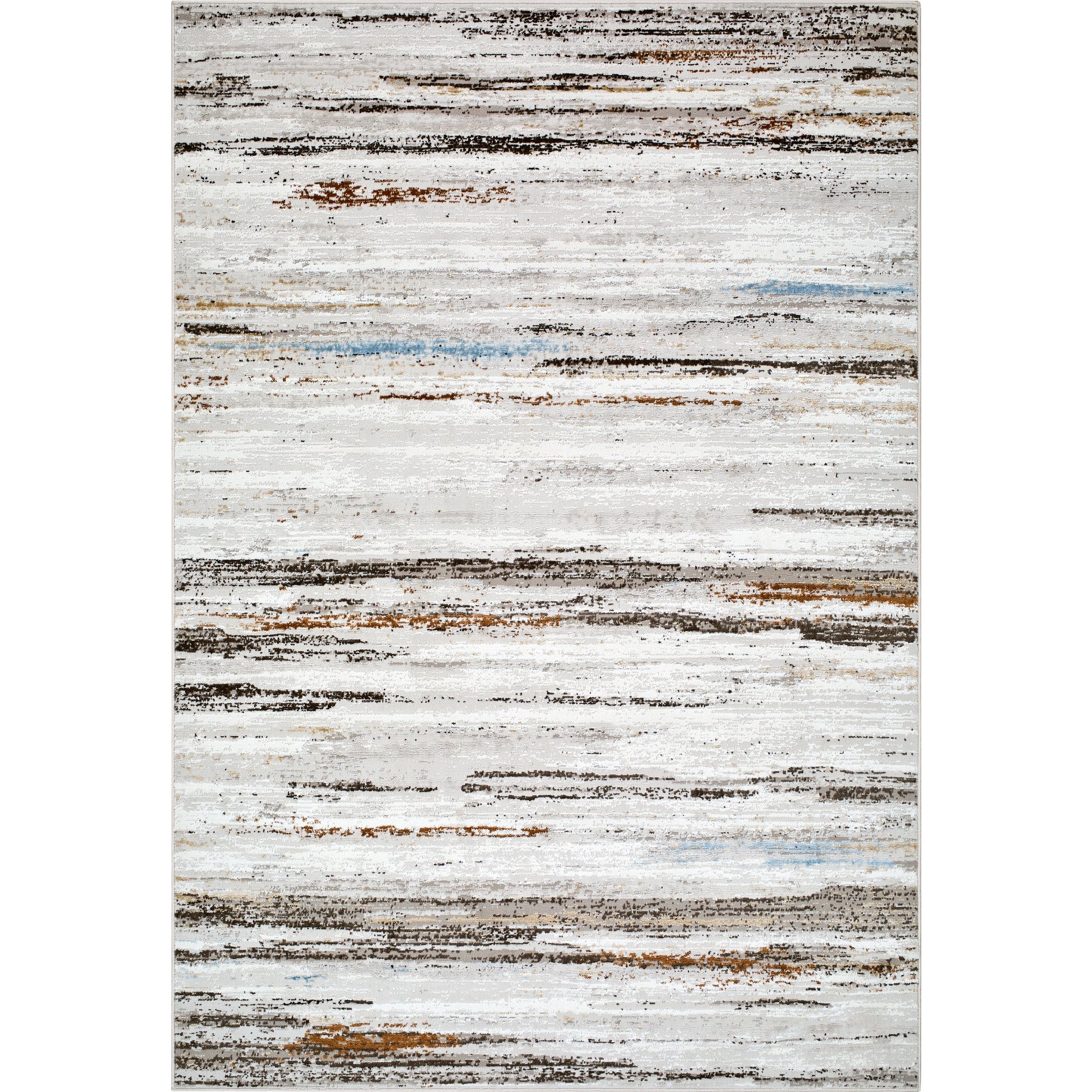 Mood Rug - 524948 by Livabliss in taupe, white, charcoal, light gray, mustard, light brown. Made from face: 70% polypropylene, 30% polyester, warp: 100% cotton in a unique style.