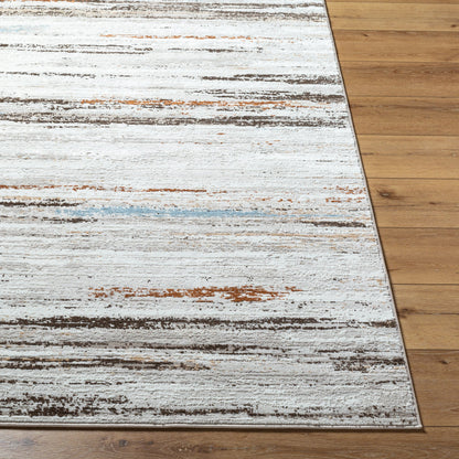 Mood Rug - 524948 by Livabliss in taupe, white, charcoal, light gray, mustard, light brown. Made from face: 70% polypropylene, 30% polyester, warp: 100% cotton in a unique style.