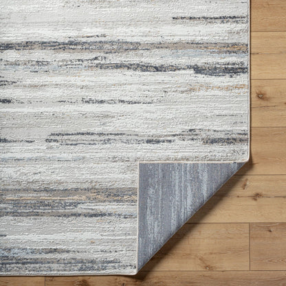 Mood Rug - 524948 by Livabliss in taupe, white, charcoal, light gray, mustard, light brown. Made from face: 70% polypropylene, 30% polyester, warp: 100% cotton in a unique style.
