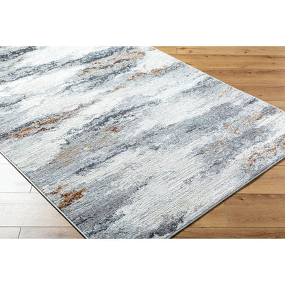 Mood Rug - 524959 by Livabliss in taupe, white, charcoal, medium brown, dark brown, denim. Made from face: 70% polypropylene, 30% polyester, warp: 100% cotton in a unique style.