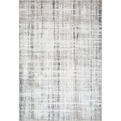 Mood Rug - 524963 by Livabliss in taupe, white, mustard, charcoal, light gray, light brown. Made from face: 70% polypropylene, 30% polyester, warp: 100% cotton in a unique style.