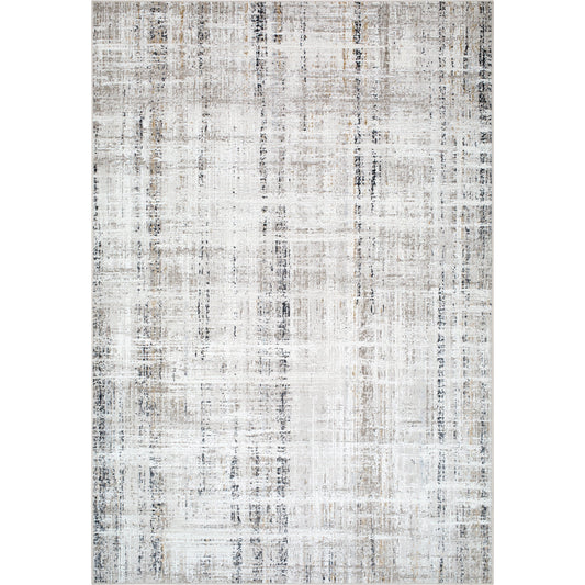 Mood Rug - 524963 by Livabliss in taupe, white, mustard, charcoal, light gray, light brown. Made from face: 70% polypropylene, 30% polyester, warp: 100% cotton in a unique style.