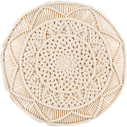 Mandala - 30809 by Livabliss in light beige. Made from cotton, wood in a cottage & farmhouse style.