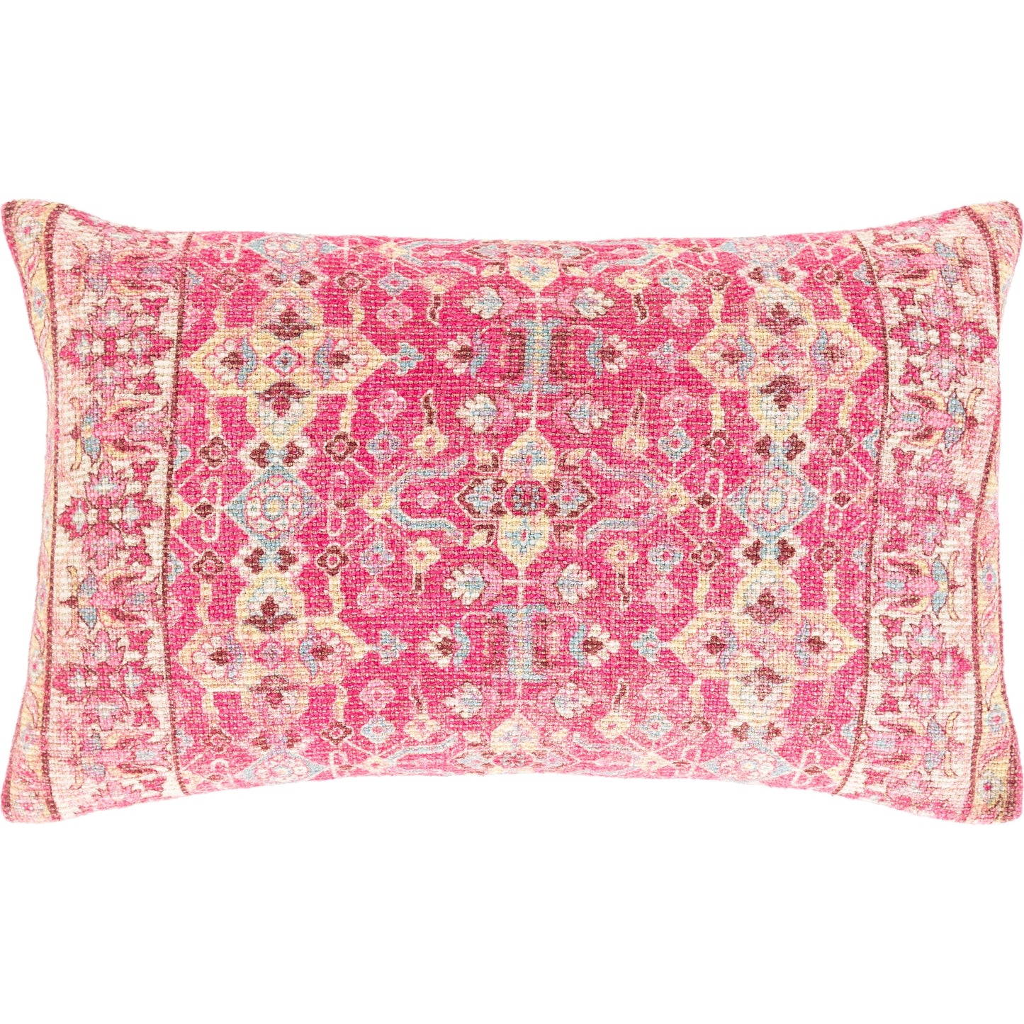 001 SI-1885968,SI-1885969 | Additional Silo | Mandana Pillow - 29633 by Livabliss in magenta, wheat. Made from 58% cotton, 36% polyester, 6% viscose, 100% cotton in a eclectic & global style.