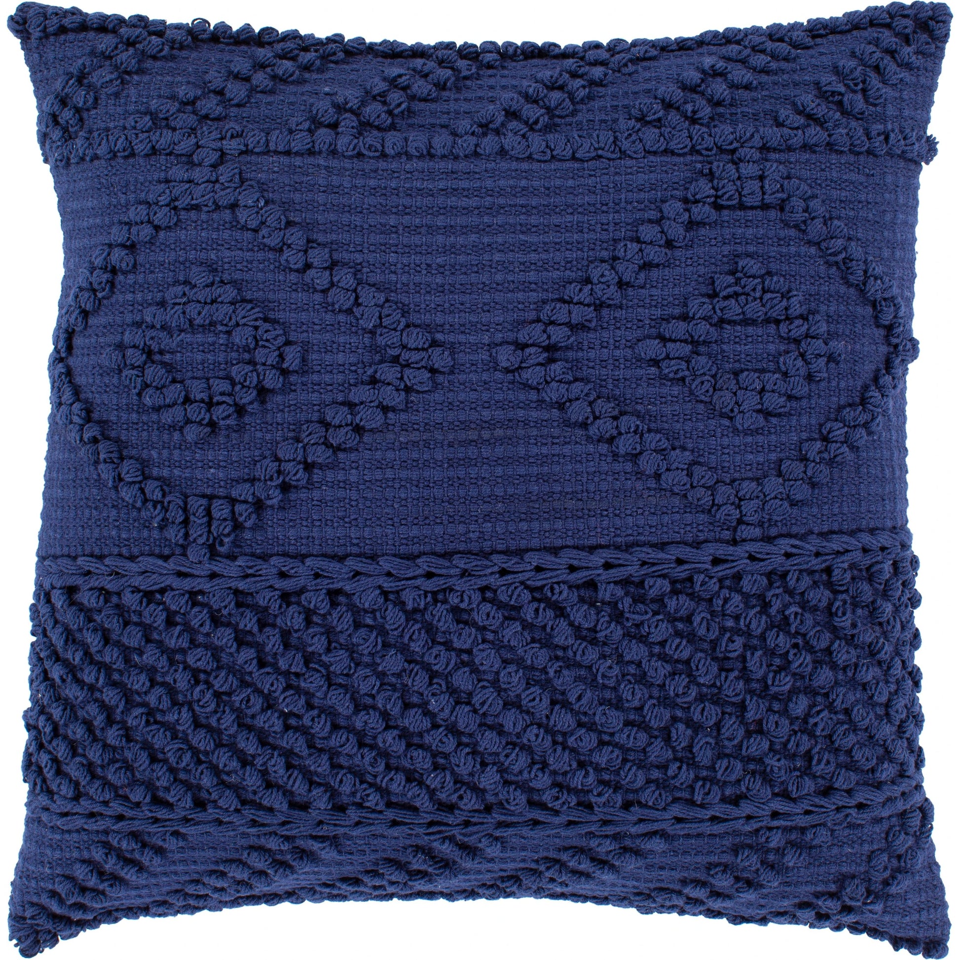 Merdo Pillow - 9810 by Livabliss in navy. Made from 100% cotton in a eclectic & global style.