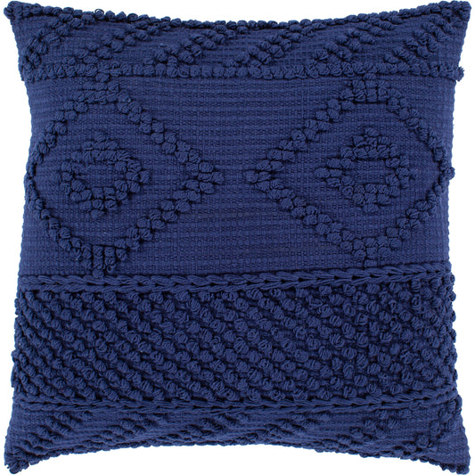 Merdo Pillow - 9810 by Livabliss in navy. Made from 100% cotton in a eclectic & global style.