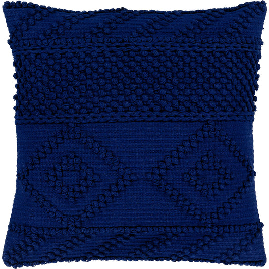 Merdo Pillow - 9810 by Livabliss in navy. Made from 100% cotton in a eclectic & global style.
