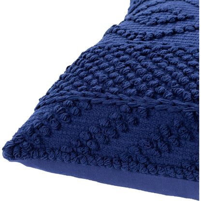 Merdo Pillow - 9810 by Livabliss in navy. Made from 100% cotton in a eclectic & global style.