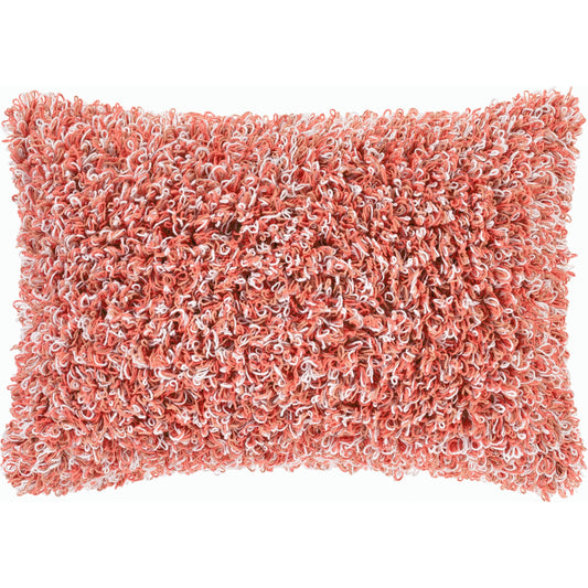 Merdo Pillow - 9576 by Surya in pink, dusty pink, white. Made from front: 100% cotton, back: 100% cotton in a modern style.
