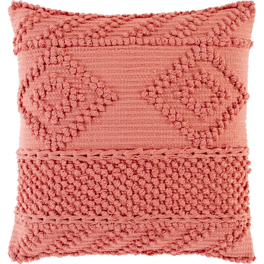 Merdo Pillow - 9810 by Surya in coral. Made from 100% cotton in a transitional style.