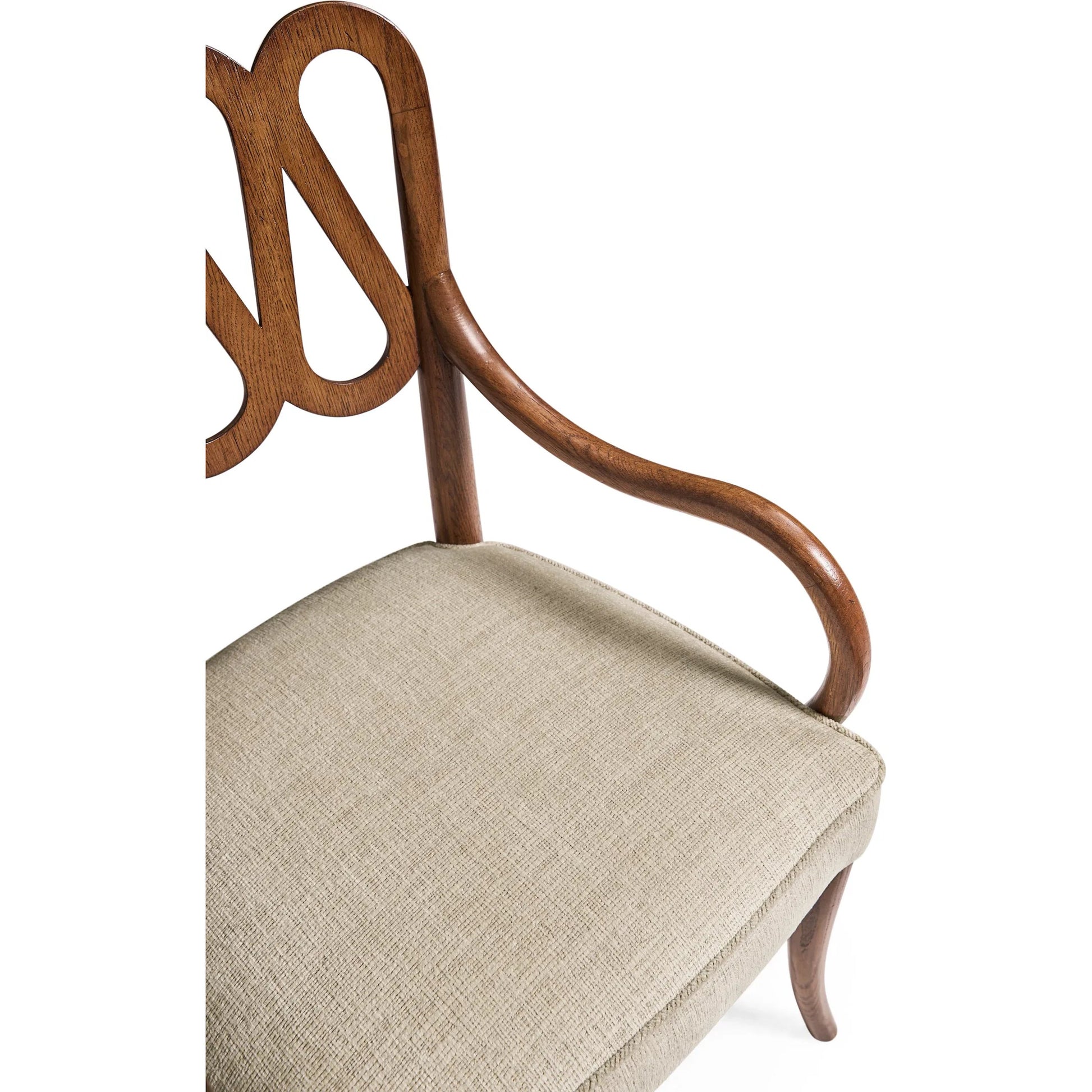 Ampney Arm Chair by Jonathan Charles in toasted oak. Made from main oak in a unique style.