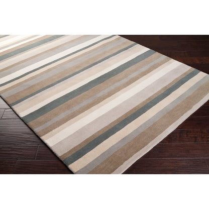 Madison Square Rug - 555 by Surya in mustard, ivory, medium gray. Made from 100% wool in a unique style.