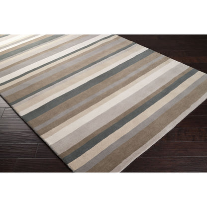Madison Square Rug - 555 by Surya in mustard, ivory, medium gray. Made from 100% wool in a unique style.