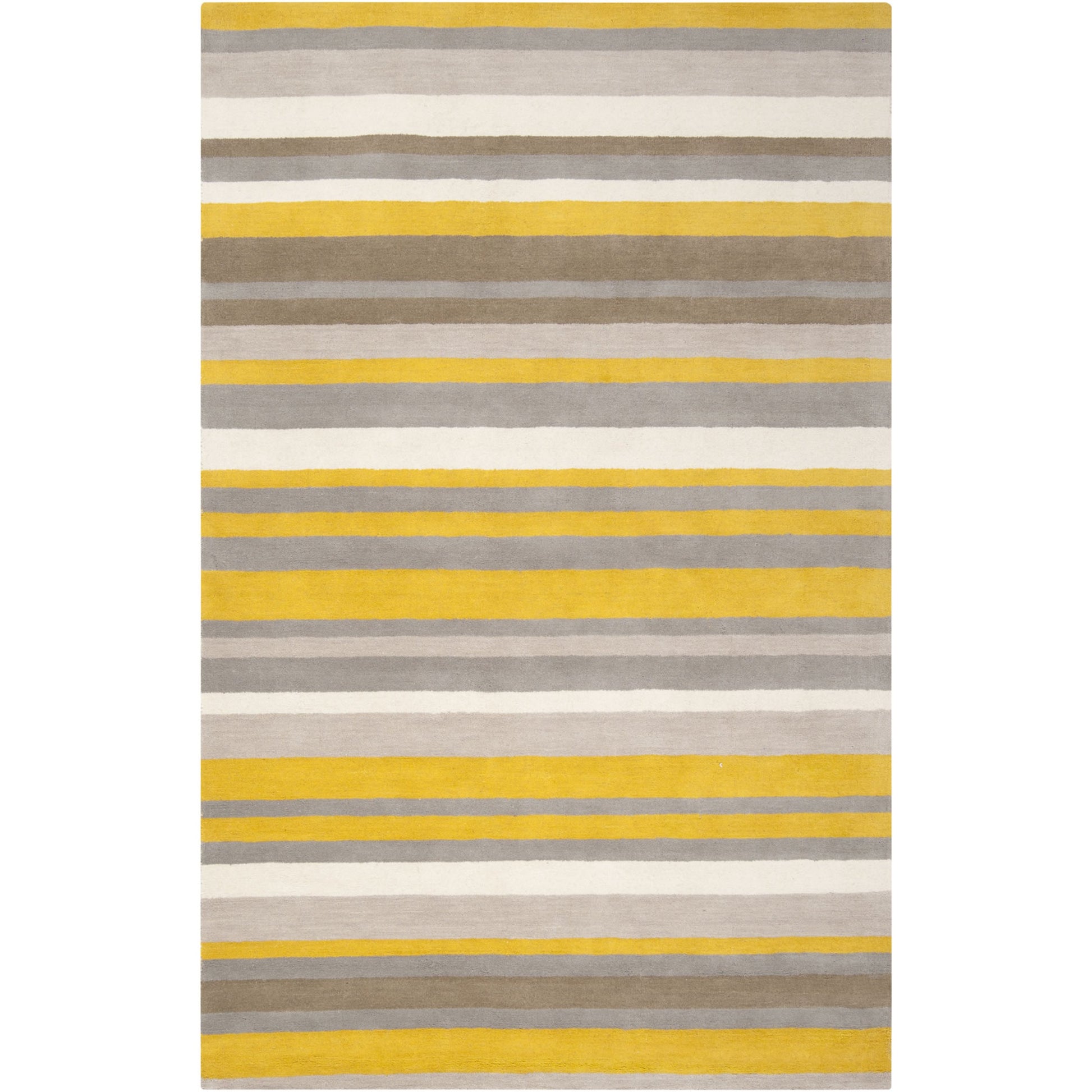 Madison Square Rug - 555 by Surya in mustard, ivory, medium gray. Made from 100% wool in a unique style.