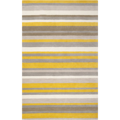 Madison Square Rug - 555 by Surya in mustard, ivory, medium gray. Made from 100% wool in a unique style.