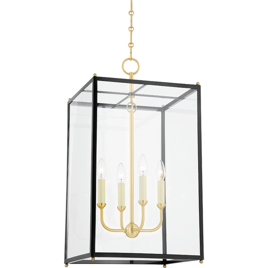 Chaselton 4 Light Lantern by Hudson Valley. Made from steel in a modern style.