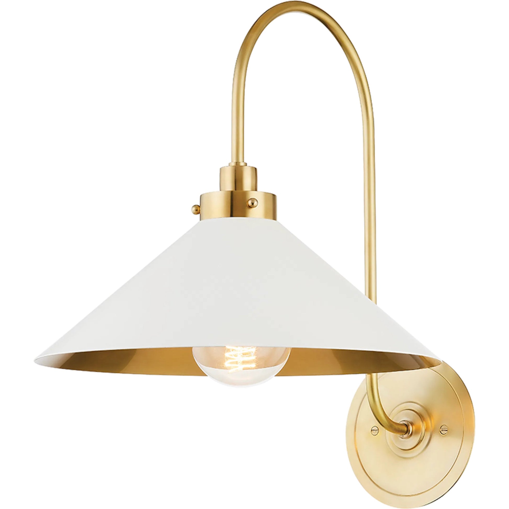 Clivedon Sconce by Hudson Valley. Made from brass in a modern style.