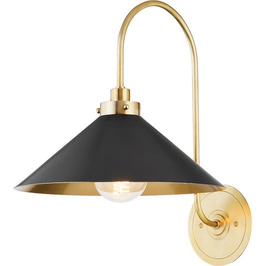 Clivedon Sconce by Hudson Valley. Made from brass in a modern style.
