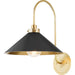 Clivedon Sconce by Hudson Valley. Made from brass in a modern style.