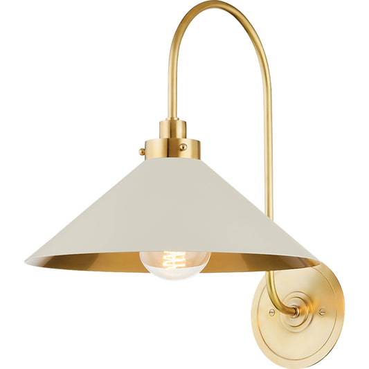 Clivedon Sconce by Hudson Valley. Made from brass in a modern style.