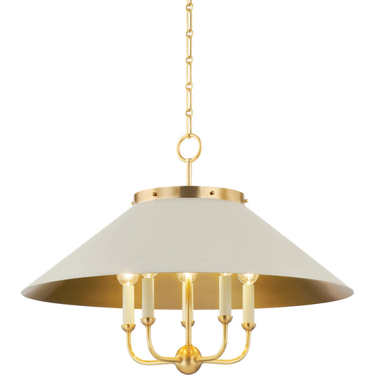 Clivedon Chandelier by Hudson Valley. Made from brass in a modern style.