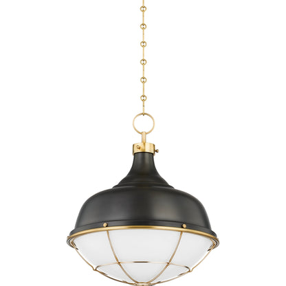 Holkham 1 Light Pendant by Hudson Valley. Made from steel in a modern style.