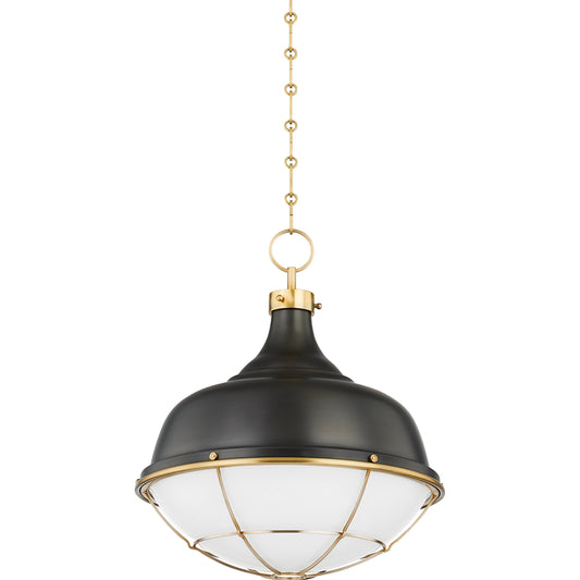Holkham 1 Light Pendant by Hudson Valley. Made from steel in a modern style.