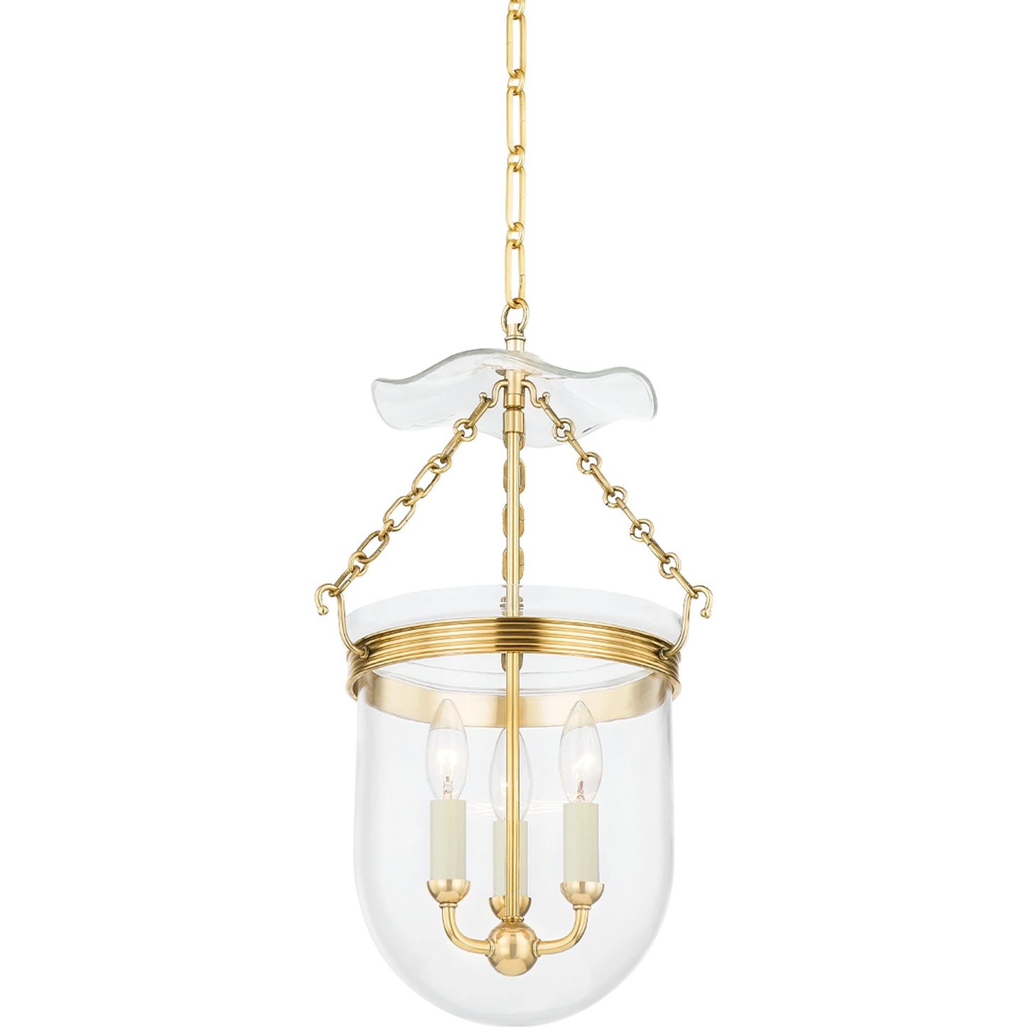001 SI-2055430 | Primary Silo | Rousham 3 Light Lantern by Hudson Valley in aged brass. Made from brass in a modern style.