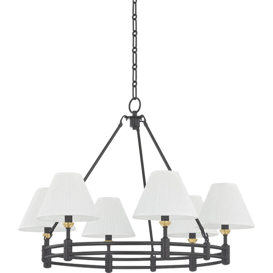 Howard Chandelier by Hudson Valley. Made from brass in a unique style.