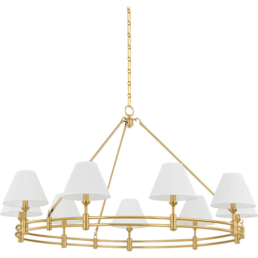 Howard Chandelier by Hudson Valley. Made from brass in a unique style.