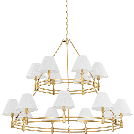 Howard Chandelier by Hudson Valley. Made from brass in a unique style.