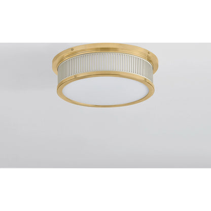 Ashdown Round Flush Mount by Hudson Valley. Made from brass in a unique style.