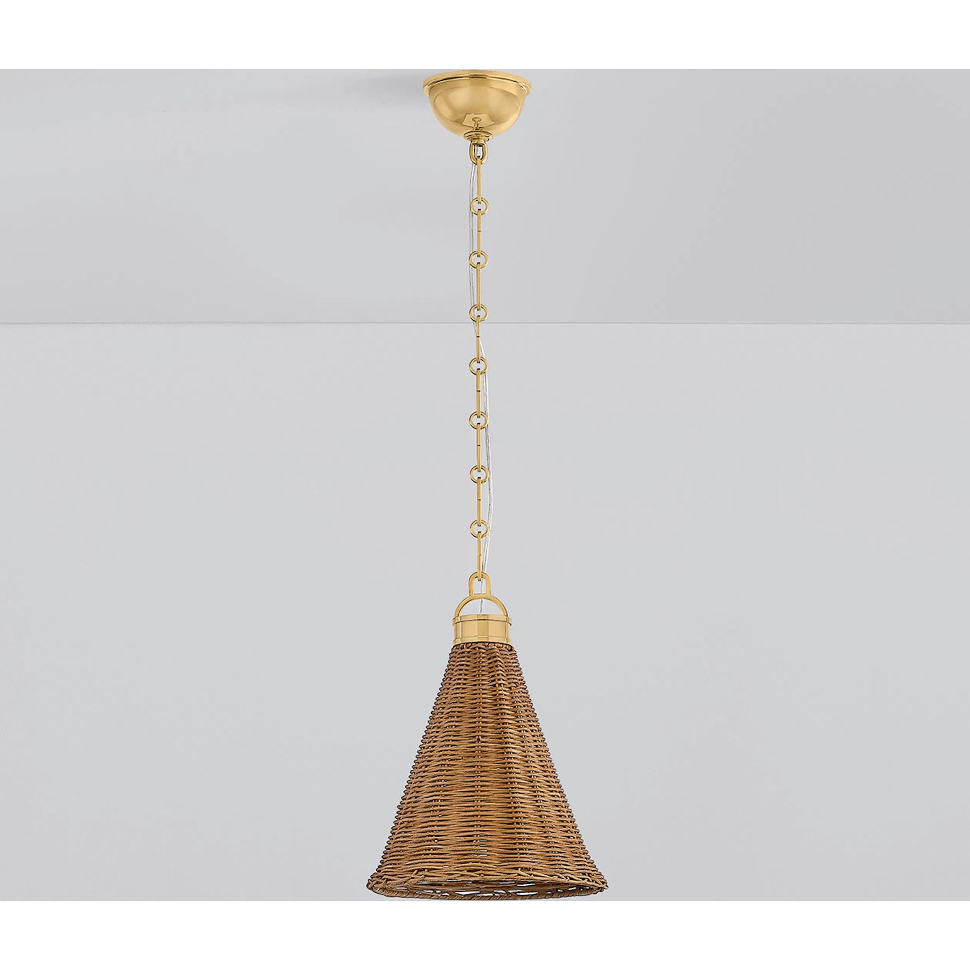 Kensington Pendant by Hudson Valley in aged brass. Made from brass in a rustic style.